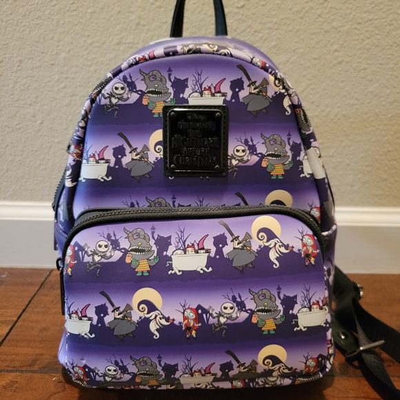 Loungefly Handbags - Purple Disney Nightmare Before Christmas Loungfly Backpack